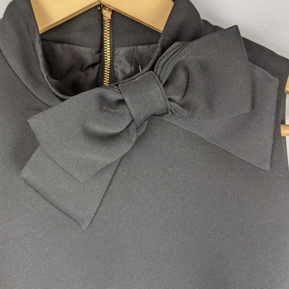 Kate Spade Black Bow Fit & Flare Dress w/ Pockets - Picture 3 of 9